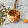Olive Wood Modern Ladle 12"
