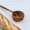 Olive Wood Modern Ladle 12"