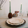 Beeswax Asparagus Candle Taper Pair (2)
