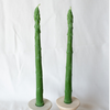 Beeswax Asparagus Candle Taper Pair (2)